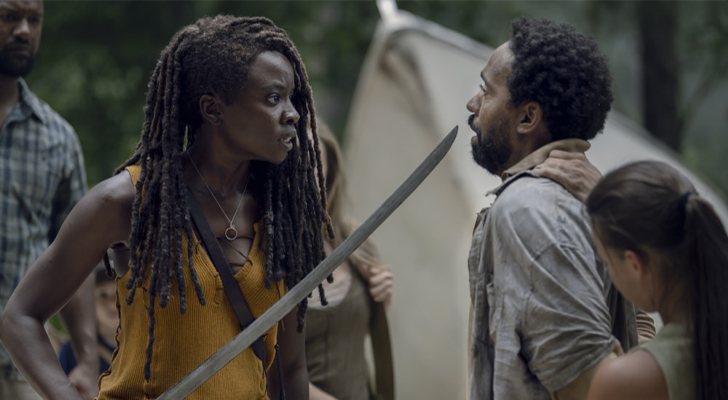 Michonne y Virgil en 'The Walking Dead'