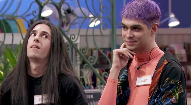 Bruno y David, durante su valoración en 'Maestros de la costura'