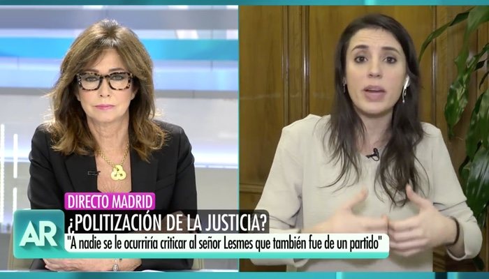 Ana Rosa Quintana e Irene Montero