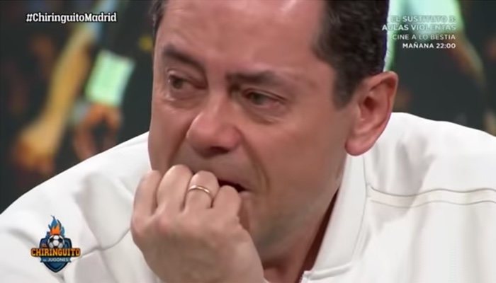 Tomás Roncero, hecho un mar de lágrimas en 'El Chiringuito'