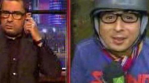 Berto celebra la victoria del Barça desde Canaletes en 'Buenafuente'