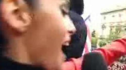 Paula Prendes en el autobús del Atlético de Madrid