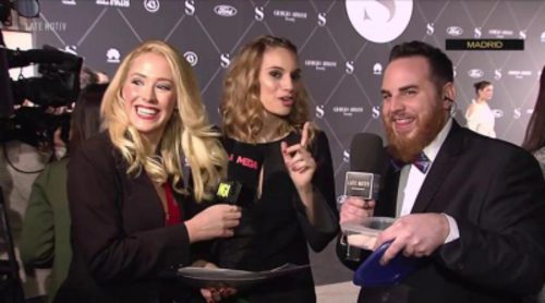 Así irrumpió el reportero de 'Late motiv' en el reportaje de Laura Gadea en 'El Chiringuito de Jugones'