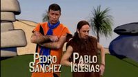 Pedro Sánchez y Pablo Iglesias se convierten en 'Los Picapiedra' en 'Polònia'