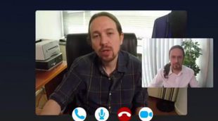 Pablo Iglesias aconseja a Marc Rodríguez, su imitador en 'Polònia' (TV3)