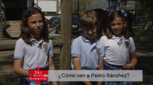 ¿Qué opinan los niños de Pedro Sánchez? Avance de '26J. Quiero gobernar'