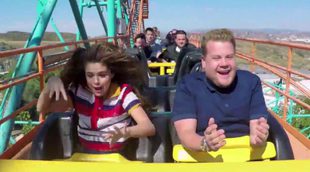 Selena Gomez traslada el 'Carpool karaoke' de James Corden a una montaña rusa