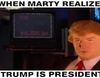 El susto de Marty McFly en 'Regreso al Futuro' cuando descubre que Donald Trump es presidente de EE.UU