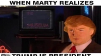 El susto de Marty McFly en 'Regreso al Futuro' cuando descubre que Donald Trump es presidente de EE.UU