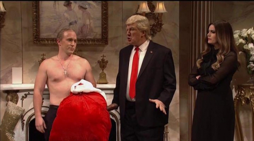 Putin a Trump en 'Saturday Night Live': "El regalo eres tú"