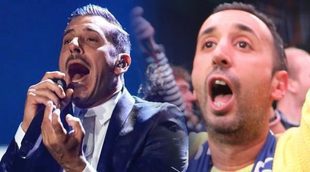 Eurovisión 2017: Francesco Gabbani (Italia) pone en pie a la zona de prensa en la final