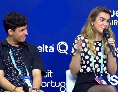 Eurovisión 2018: Rueda de prensa de Amaia y Alfred tras el segundo ensayo de España