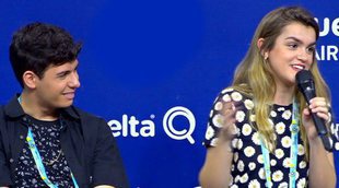 Eurovisión 2018: Rueda de prensa de Amaia y Alfred tras el segundo ensayo de España