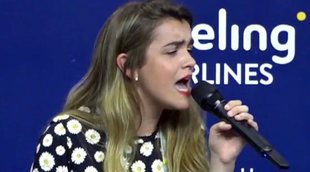 Eurovisión 2018: Amaia emociona a los medios cantando una copla en la rueda de prensa