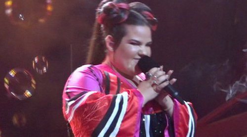 Eurovisión 2018: Netta Barzilai cantando "Toy" (Israel) en el ensayo general de la Primera Semifinal