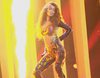 Eurovisión 2018: Eleni Foureira cantando "Fuego" (Chipre) en el ensayo general de la Primera Semifinal