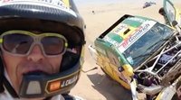 Jesús Calleja, obligado a abandonar el Dakar 2019 tras sufrir un aparatoso accidente