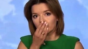 Una presentadora de informativos en Ucrania pierde un diente en directo