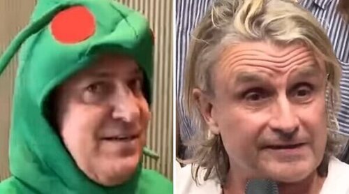 Víctor Sandoval se cuela en la rueda de prensa de Nacho Cano disfrazado de insecto y acaba siendo expulsado