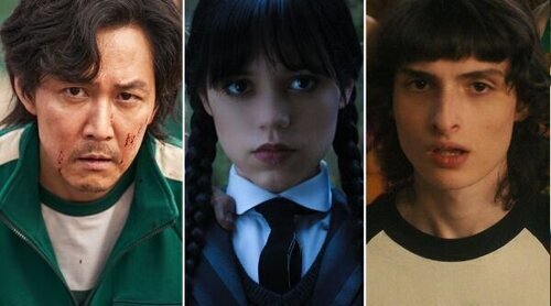 Triple promo de los regresos más esperados de Netflix: 'El juego del calamar', 'Stranger Things' y 'Miércoles'