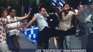 Telemadrid atribuye al movimiento 15-M unos altercados de Grecia