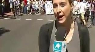 Una reportera de Intereconomía también se vio increpada por los manifestantes del 19J
