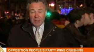 Al Jazeera muestra un beso gay en su conexión con la celebración del PP en Génova