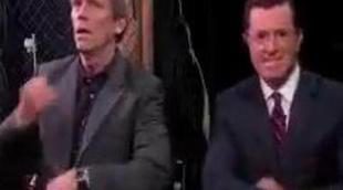 Bryan Cranston, Hugh Laurie y Matt Damon, entre los famosos que bailan "Get Lucky" en 'The Colbert Report