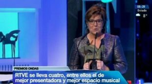 El 'Telediario matinal' sí ofreció imágenes de María Escario recogiendo su Premio Ondas