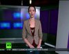 Así protestaba Abby Martin, presentadora de Russia Today