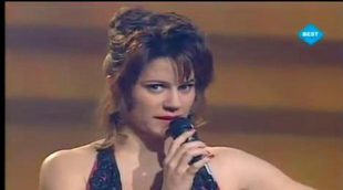 Eva Santamaría con "Hombres", representante de España en Eurovisión 1993