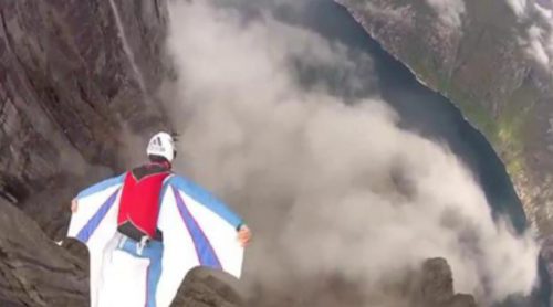 Así practicaba Darío Barrio salto base y paracaidismo
