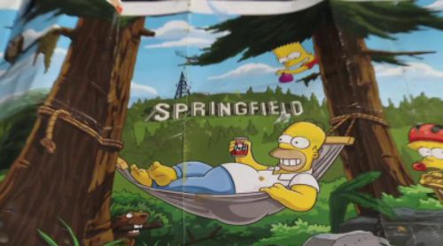 Así es el mural gigante de 'Los Simpson' en Springfield, Oregon