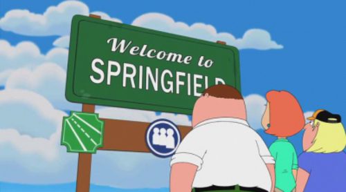 La familia Griffin llega al Springfield de 'Los Simpson'