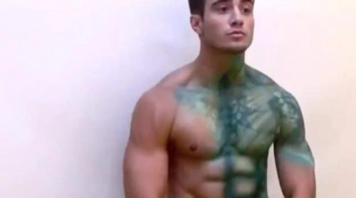 Desnudo de Rogan O'Connor ('La venganza de los ex') en Body Painting