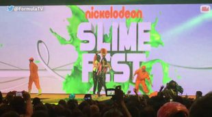 Pilar Rubio se pringa de moco verde en el Nickelodeon Slime Fest