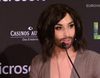 La rueda de prensa de Conchita Wurst en el Festival de Eurovisión 2015