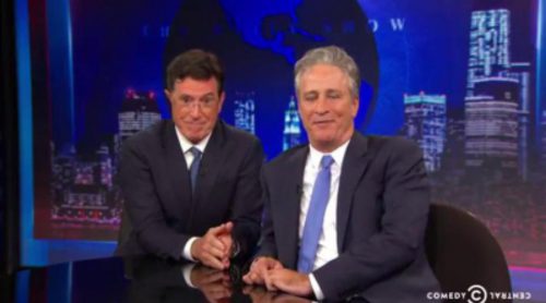 El emotivo discurso de Stephen Colbert a Jon Stewart en su despedida