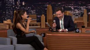 Ariana Grande imita a Britney Spears, Christina Aguilera y Celine Dion en 'Tonight Show'