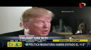 Donald Trump asegura en televisión que su política migratoria hubiese evitado los atentados del 11S